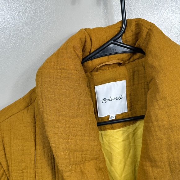 Madewell Lightspun Dumont Quilted Coat in Antique Gold Size XXS - Picture 6 of 8